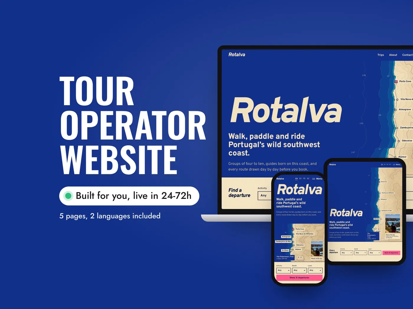 ROTALVA, Personalized website, view 1