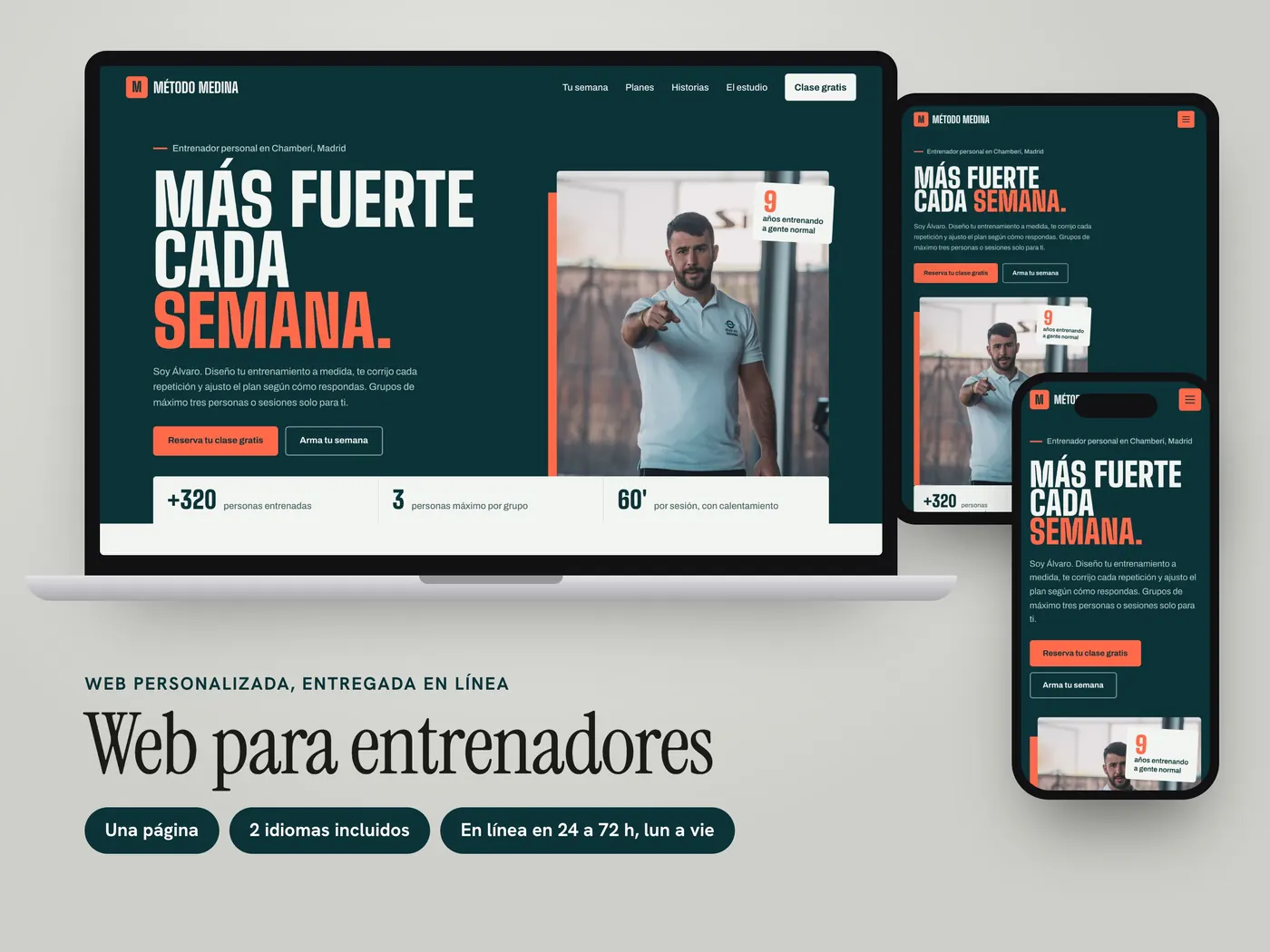 Método Medina, Personalisierte Website, view 1