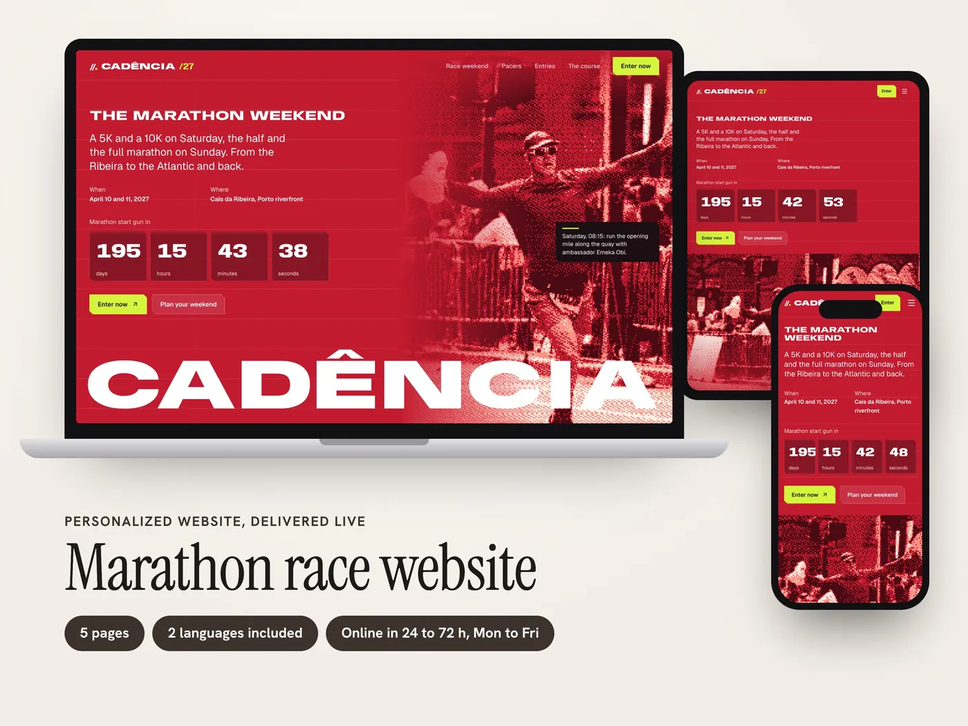 Cadência, Personalized website, view 1
