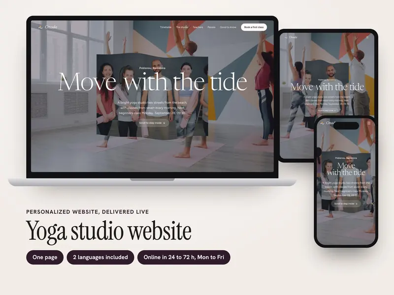 Onada: Personalized website, Premium Collection