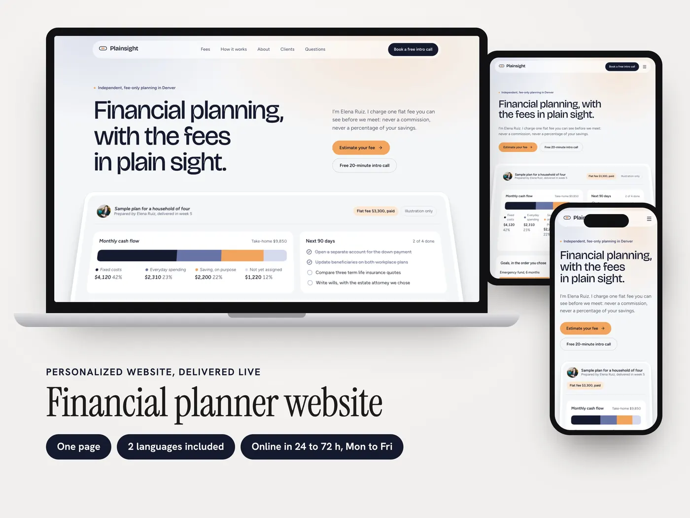 Plainsight Planning, Personalized website, view 1