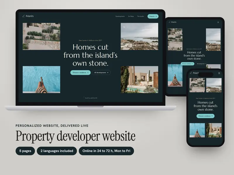 Marès Residences: Personalized website, Premium Collection