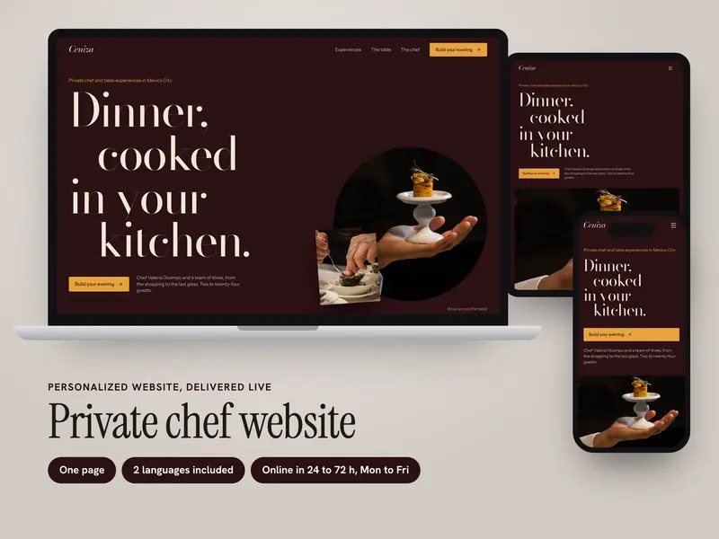 Ceniza: Personalized website, Premium Collection