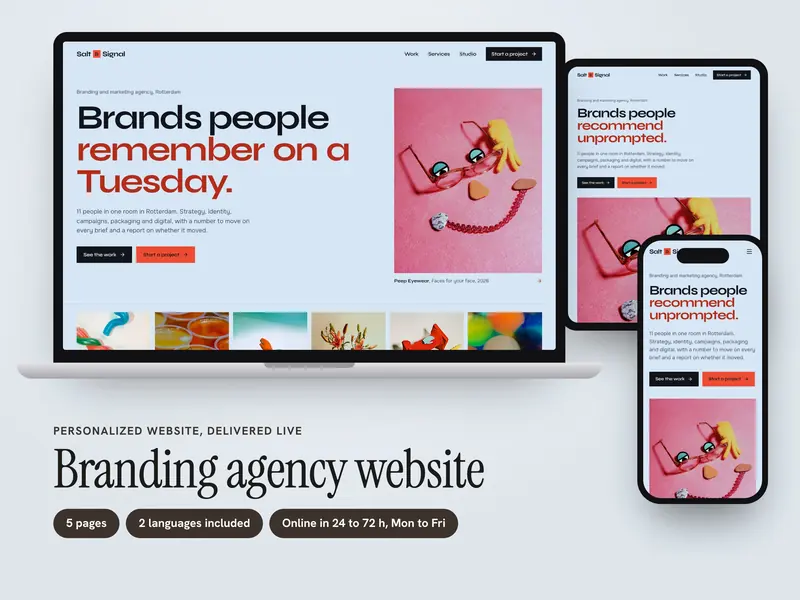 Salt & Signal: Personalized website, Creative Studios & Brands
