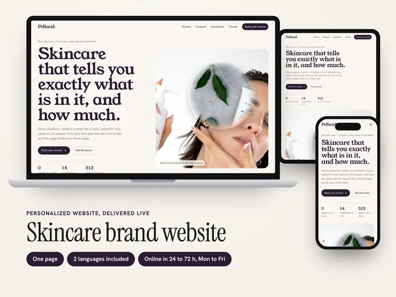 Pellucid: Personalized website, Creative Studios & Brands