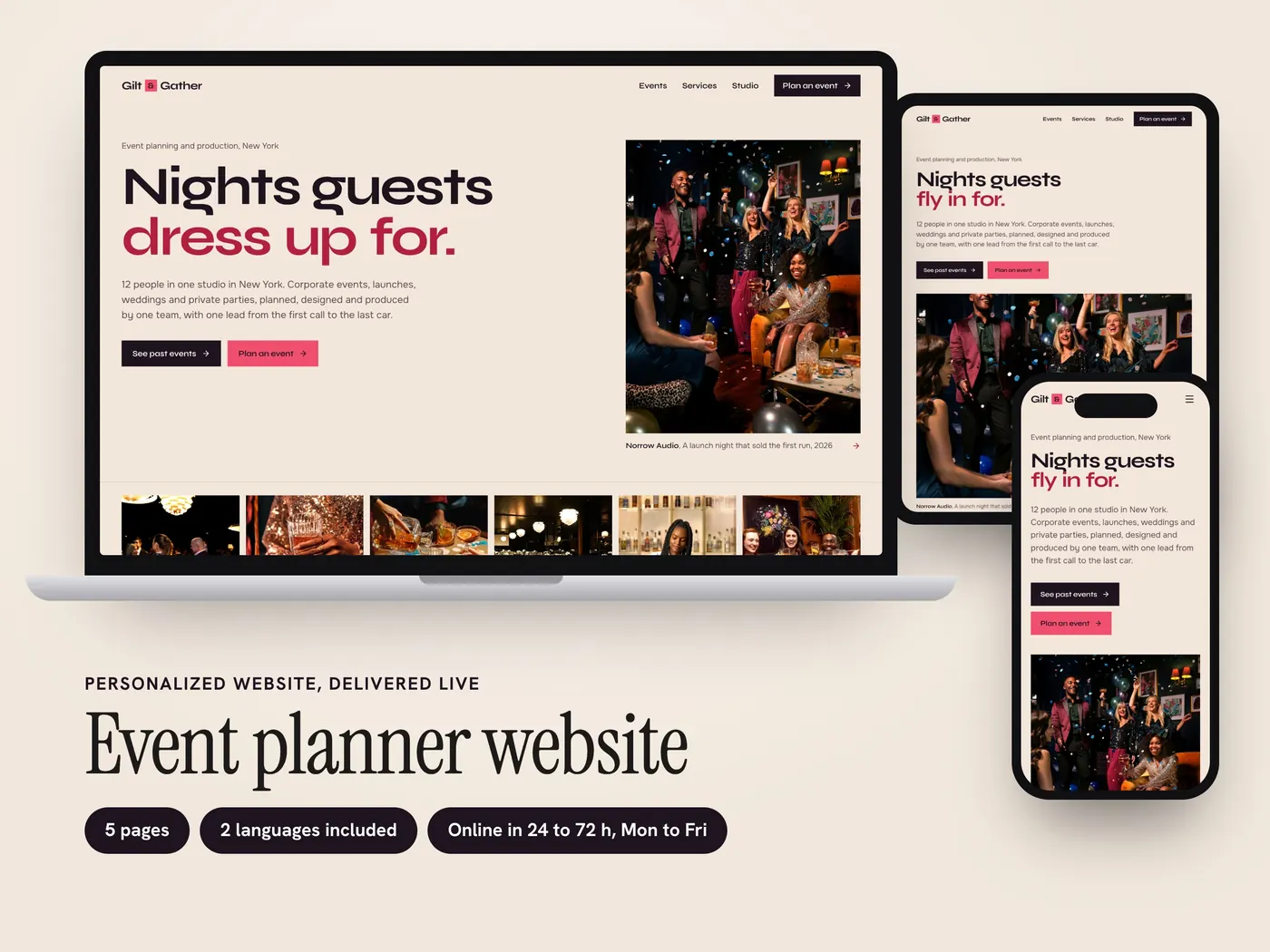 Gilt & Gather, Personalized website, view 1